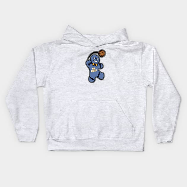 Memphis Grizzlies Gingerbread Man Kids Hoodie by Rad Love